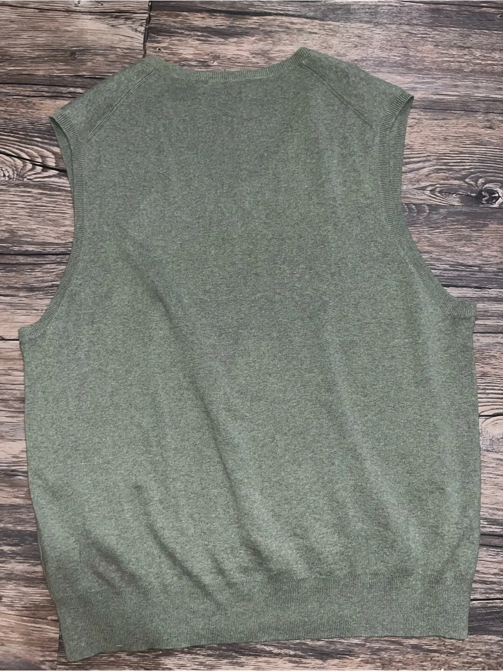 Ralph Lauren Men's V-Neck Sweater Vest - Heather Sage with Maroon Pony